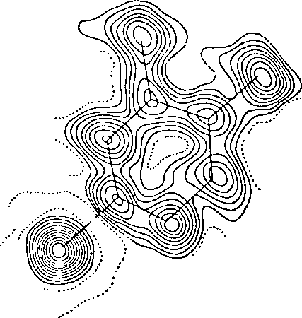 schematic sketch of a molecule